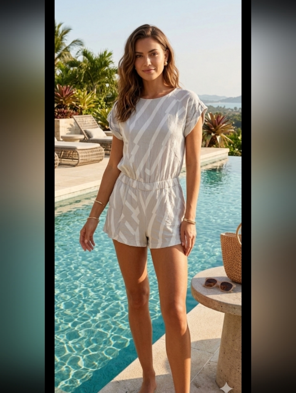 #69 - Armani Exchange Cream Romper, Petite Zero